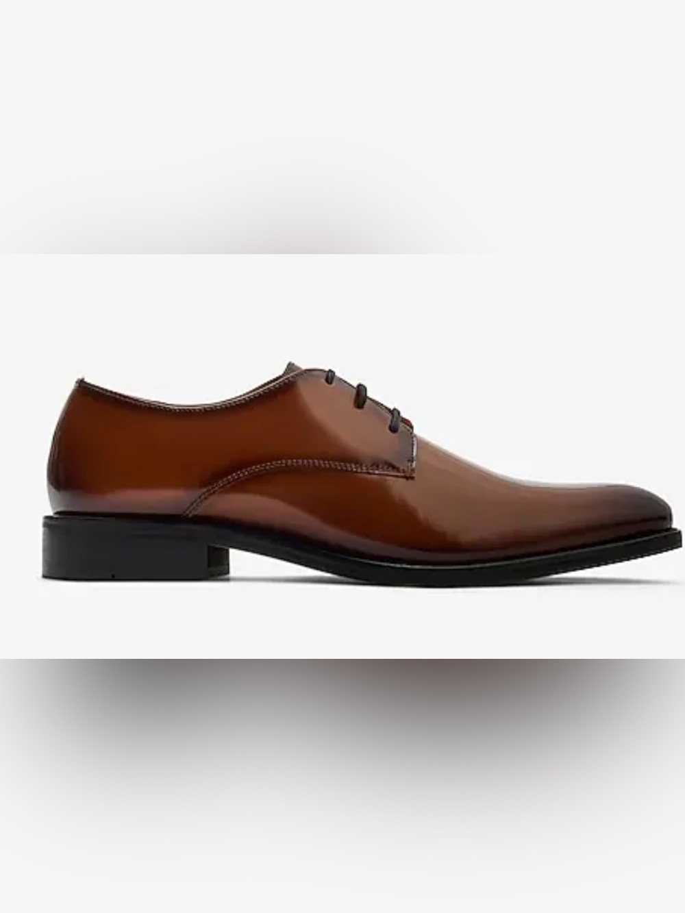Express Men’s Size 8 Cognac Genuine Leather‎ Lace Up Dress Shoes